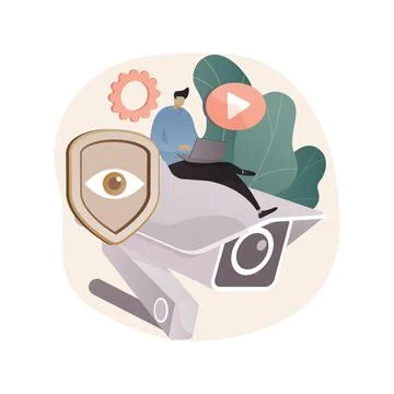Video surveillance abstract concept vector illustration. Stock Illustration