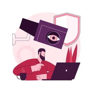 Video surveillance abstract concept vector illustration. Stock Illustration