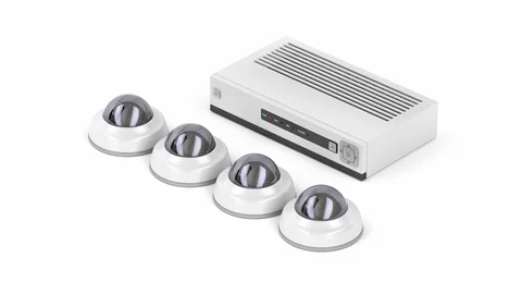 Video surveillance equipment Stock Footage 117586067