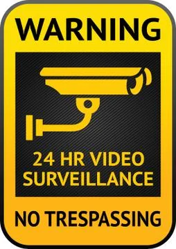 Video surveillance label Stock Illustration