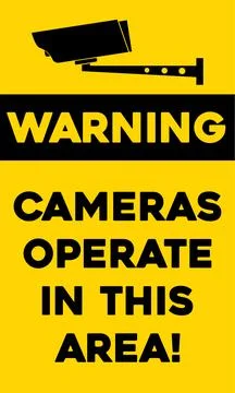 Video surveillance sticker Stock Illustration