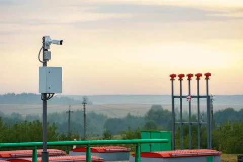 Video surveillance systems. Security systems and protection from theft. Secur Stock Photos