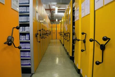 Video tape library Stock Photos