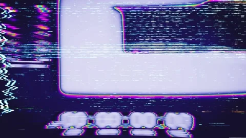 Video Tape Recorder with Timecode Display, Psychedelic Glitch Color Effects Stock Footage 307414361