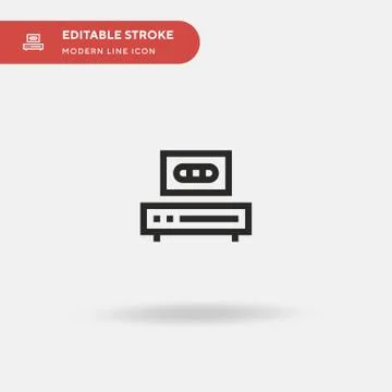 Video Tape Simple vector icon. Illustration symbol design template for web mo Stock Illustration