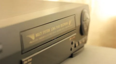 Video Tape in the VCR Stock Footage 45574916