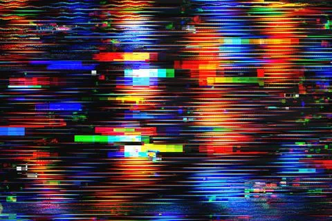 Video technology glitch background as wallpaper or tech related graphic desig Stockillustratie