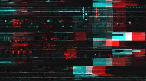 Video technology glitch background as wallpaper or tech related graphic desig Foto stock