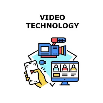 Video Technology icon vector illustration Stockillustratie