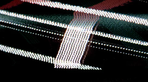 Video television static distortion broadcast fuzzy vcr Stock Footage