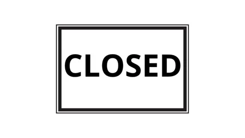 Video of the text closing with a black background Stock Footage 334037079