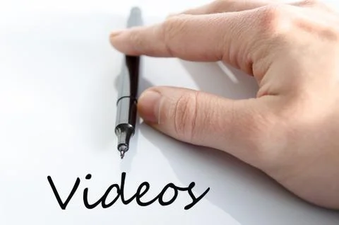 Video text concept Stock Photos