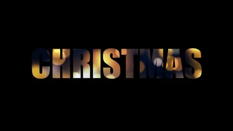 Video in Text Effect Word Christmas Stock-Footage 337418119