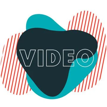 Video text logo. Modern design Video emblem. Stock Illustration