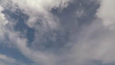 Video time lapse with white clouds moving on blue sky. Stock Footage 132734246