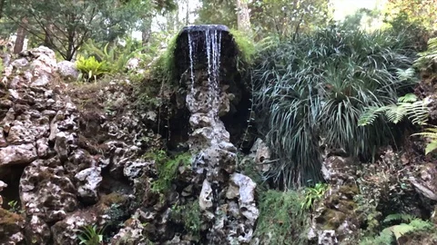 This is a video of a tiny waterfall in Portugal in slow-motion Stock Footage 120260879