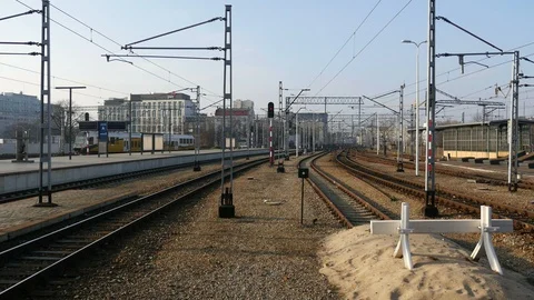 Video of train station in 4k Stock Footage 86187752