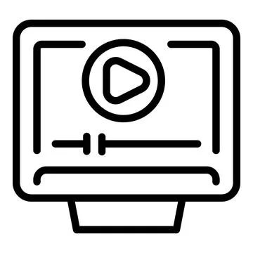 Video training icon outline vector. Staff office イラスト素材