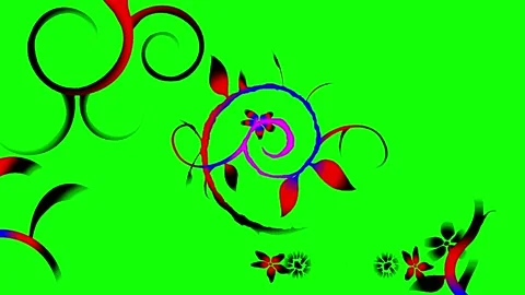 Video transition, from black to green, multicolor pattern Stock Footage 153787933