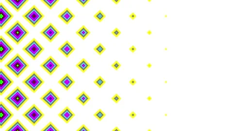 Video transition, diamonds, grid, multi-colored, right to left Video stock 153787873