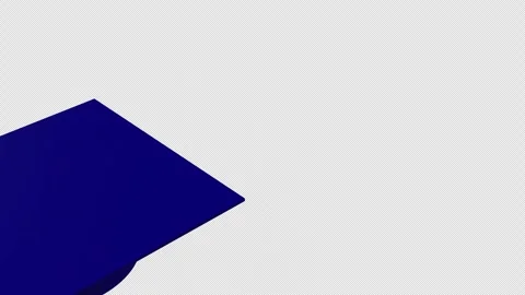 Video transition with a student's swirled cap on a blue screen. Stock animation Stock Footage 266583377