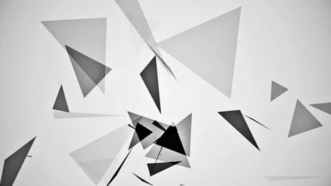 Video of triangles springing out on a white background Stock Footage 209896223