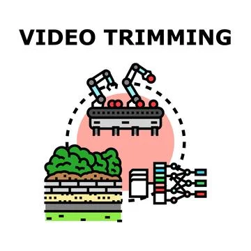 Video trimming concept with automated data processing Stockillustratie