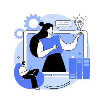 Video tutorial abstract concept vector illustration. 스톡 일러스트