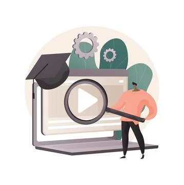 Video tutorial abstract concept vector illustration. 스톡 일러스트