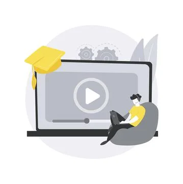 Video tutorial abstract concept vector illustration. 스톡 일러스트