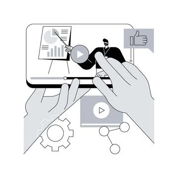 Video tutorial abstract concept vector illustration. 스톡 일러스트