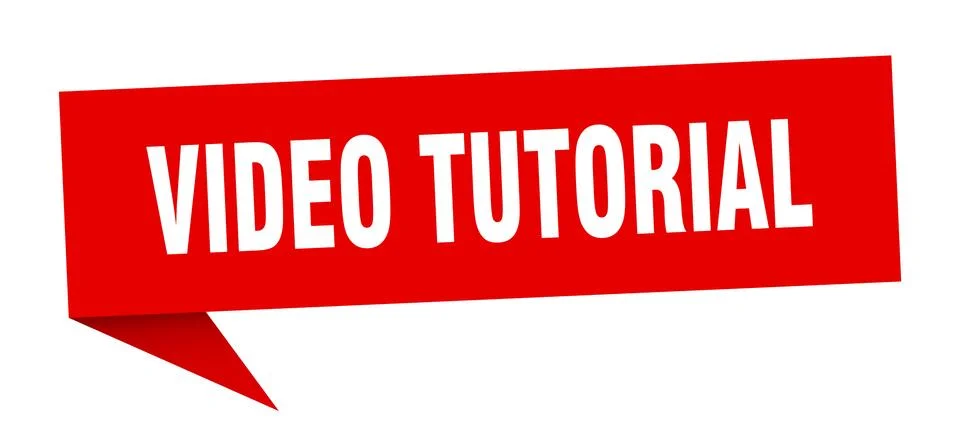 Video tutorial banner. video tutorial speech bubble. video tutorial sign Stock Illustration