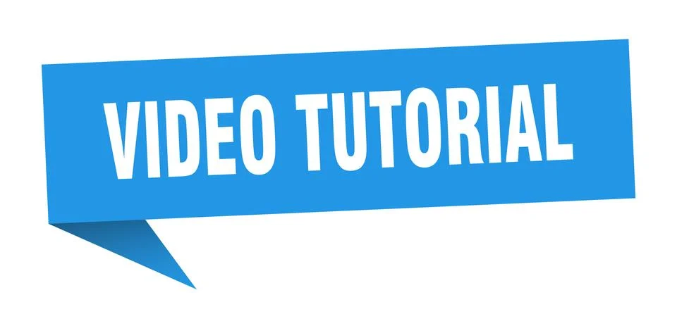 Video tutorial banner. video tutorial speech bubble. video tutorial sign イラスト素材