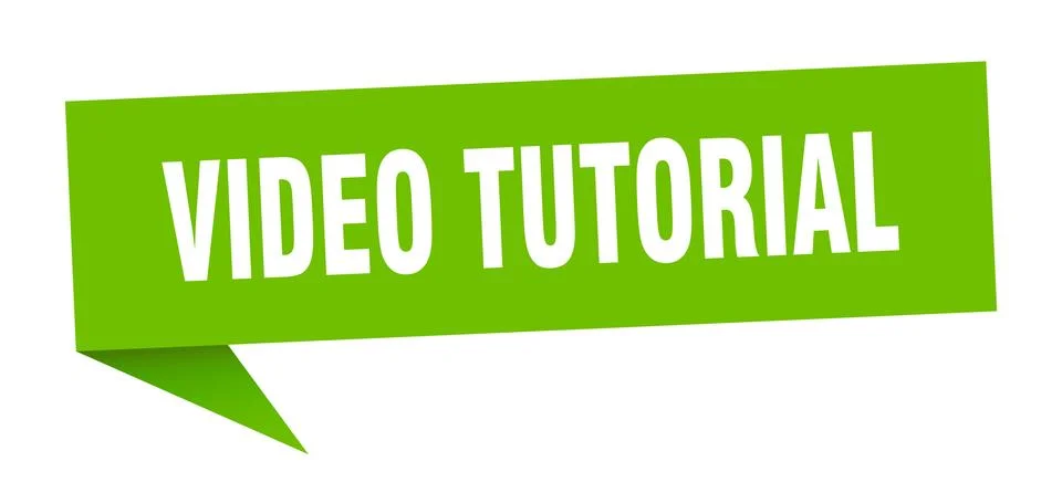 Video tutorial banner. video tutorial speech bubble. video tutorial sign Illustrazione stock