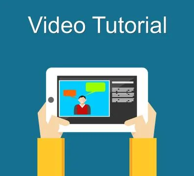 Video tutorial concept illustration. Stock Illustration