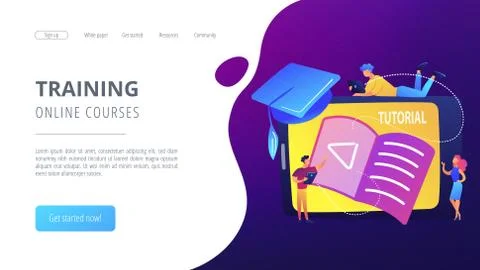 Video tutorial concept vector illustration. Stock Illustration