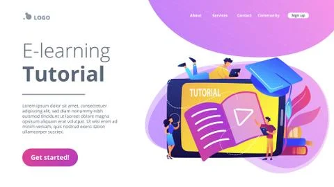 Video tutorial concept vector illustration. Stock Illustration