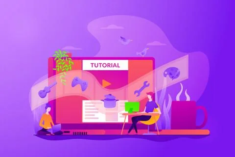 Video tutorial concept vector illustration. 스톡 일러스트