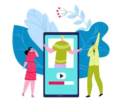 Video tutorial concept, vector illustration. Education on dinstance, webinar 스톡 일러스트