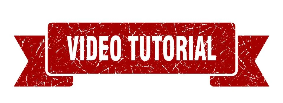 Video tutorial grunge vintage retro band. video tutorial ribbon イラスト素材