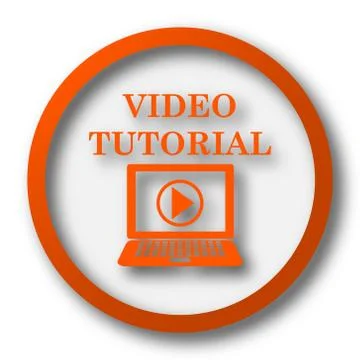 Video tutorial icon. Internet button on white background.. Stock Illustration
