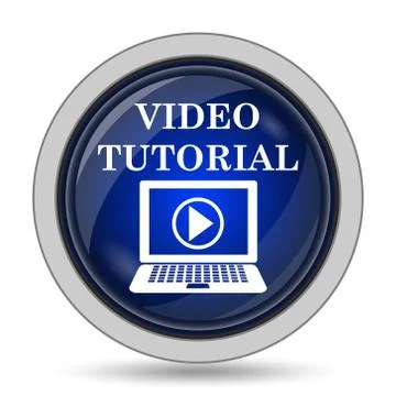 Video tutorial icon. Internet button on white background.. Stock Illustration