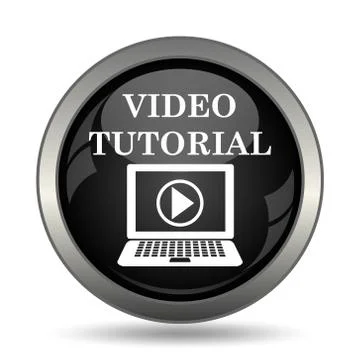 Video tutorial icon. Internet button on white background. . 스톡 일러스트