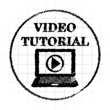 Video tutorial icon. Internet button on white background.. Stock Illustration