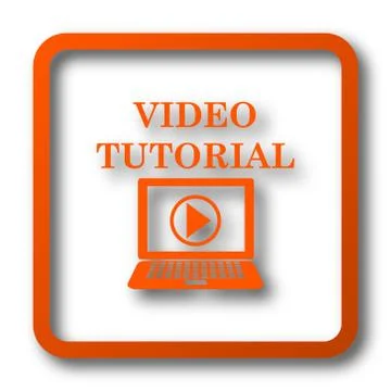 Video tutorial icon. Internet button on white background.. Stock Illustration