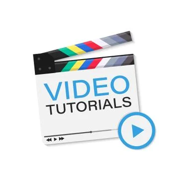 Video tutorial icon. Vector illustration isolated on white background Stock Illustration