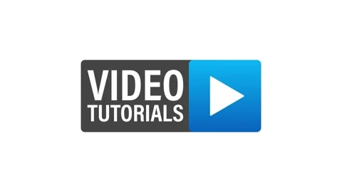 Video tutorial icon on white background. Motion graphics. Stock Footage 153488695
