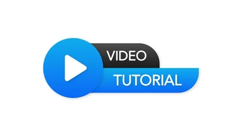 Video tutorial icon on white background. Motion graphics. Stock Footage 153489651