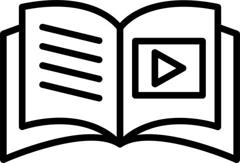 Video Tutorial Line Icon Design 스톡 일러스트