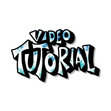Video tutorial phrase isolated on white background. Lettering for lesson anno イラスト素材